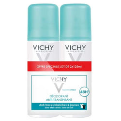 Vichy Déodorant Anti-Transpirant Anti-Traces Aérosol 48H Lot de 2 x 125 ml