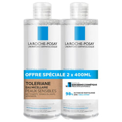 La Roche-Posay Tolériane Eau Micellaire Peaux Sensibles Lot de 2 x 400 ml