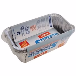 Barquette en aluminium avec couvercle x5 - 0.5 L
