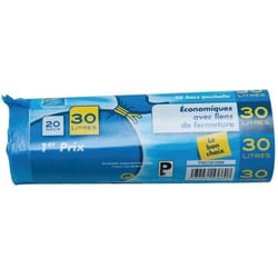 ELBE - 20 Sacs poubelle 30L