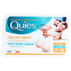 Quies Protection Auditive à la Cire Anti-Bruit 12 Paires