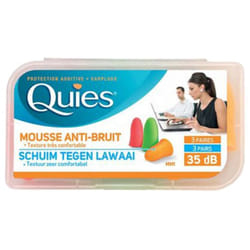 Quies Mousse Anti-Bruit 3 Paires - Couleur : Couleurs assorties