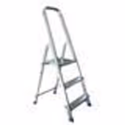 Escabeau - Escabeaux et marchepieds - 3 marches - Aluminium - Charge max 150 kg - Pliant