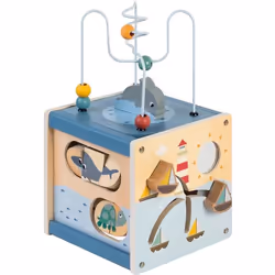 Cube dactivités en bois - WIDYKA - Océan - 16 x 165 x 18 cm - Mixte - À partir de 18 mois