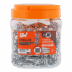 Cheville métallique à vis Stellix - 5 x 35 / 15 M5 + Vis Seau de 150 - SPIT - 060144
