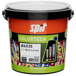 Cheville bi-matière universelle Colortech - 6 x 35 mm - Sans vis - Seau de 500 pièces Spit 565184