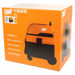 Description générale Aspirateur Spit AC 1625, idéal pour aspirer eau et poussières, avec une capacité de cuve de 25 litres. D ...