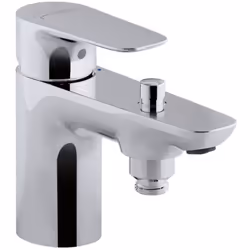 Points forts Mitigeur bain-douche monotrou Aleo Inverseur automatique à bouton-poussoir Flexible d'alimentation (longueur 500 ...
