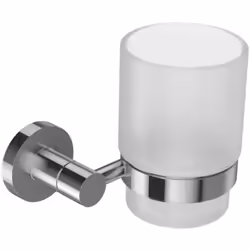 Porte-gobelet + verre Eo Classique Forme circulaire Chrome