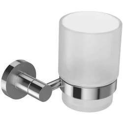 Porte-gobelet + verre Eo Classique Forme circulaire Chrome