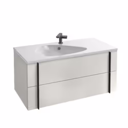 Meuble de salle de bain 100 cm Nouvelle Vague blanc brillant