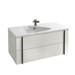 Meuble de salle de bain 100 cm Nouvelle Vague blanc brillant