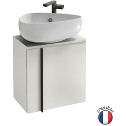 Jacob Delafon - Meuble wc Nouvelle Vague version gauche blanc brillant