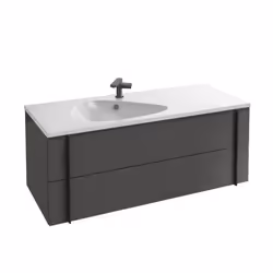 Meuble de salle de bain 120 cm Nouvelle Vague gris brillant