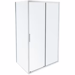 Pack paroi de douche JACOB DELAFON L'Ingénieuse en angle réversible. Grâce à son verre trempé et le pack porte coulissante l' ...