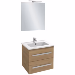 Avantages du lot meuble vasque JACOB DELAFON Ola Up avec miroir et spot Espace : Grande capacité de rangement dans votre meub ...