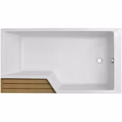 Avantages de la baignoire Confort : large espace douche 2 en 1 : partie douche et la partie bain. Forme : asymétrique. Fond : ...