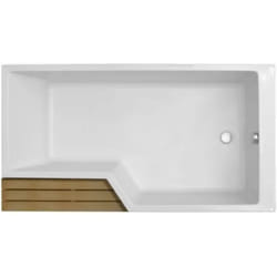 Baignoire bain douche antidérapante Jacob Delafon Neo, blanc mat 180 x 90, droite