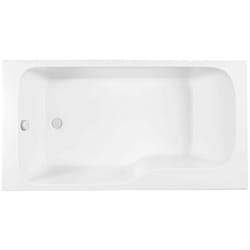 Baignoire bain douche Jacob Delafon Malice, antidérapant, version Gauche 160x85cm, Blanc mat