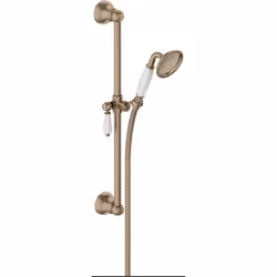 Jacob Delafon - Set de douche Louise - Avec BarreFlexible et douchette - Design Rétro - Économie deau - 53x22x12890 cm - Fini ...