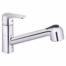 Avantages du robinet cuisine avec douchette extractible JACOB DELAFON July+ chromé Entretien simplifié : L'aérateur anti-calc ...