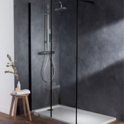 Paroi de douche à l'italienne 120 cm Serenity noir mat