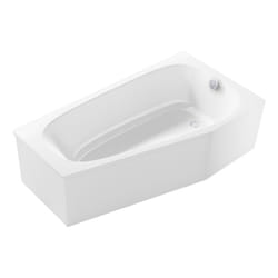 Baignoire bain douche 170 x 90 Bastille vidage à droite blanc brillant