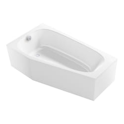 Baignoire bain douche 170 x 90 Jacob Delafon Bastille vidage à gauche blanc brillant