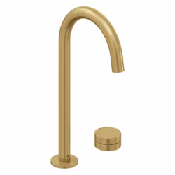 Le mitigeur lavabo 2 trous XL Grands Boulevards de JACOB DELAFON en finition Laiton brossé allie chaleur et robustesse : doté ...