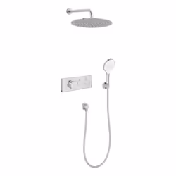 Colonne de douche encastrée thermostatique Grands Boulevards ronde chromée