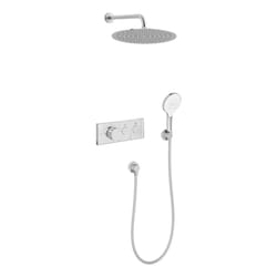 Colonne de douche encastrée thermostatique Grands Boulevards ronde chromée