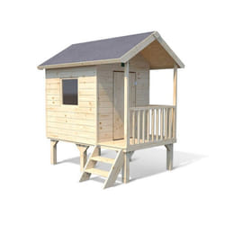 Cabane pour enfants - JARDIPOLYS - KANGOUROU - Bois Sapin - Vitrage synthétique - Naturelle