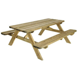 Table pique-nique - JARDIPOLYS - ZEUS - 180 cm - Bois de pin - Capacité 6 personnes