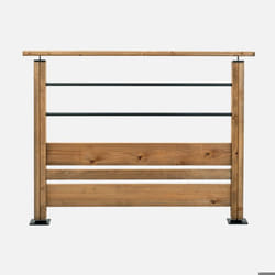 Burger Kit garde-corps Moka bois H96 x L120cm