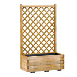 Bac treillis droit - JARDIPOLYS - 66 L - Marron - Rectangulaire - Pin traité autoclave