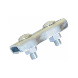 Finish - Serre cable plat inox aisi316duplex 2 boulons 5 mm