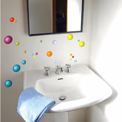 DESCRIPTION Sticker décoratif autocollant, balles colorées pour diy et personnalisation objets. x2, Les dimensions du produit ...