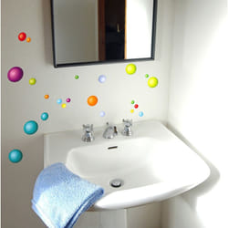 Lot de 2 Stickers Autocollants diy 15x18,5cm - Balles Colorées pour Personnaliser Objets Déco