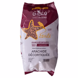 Gasco Arachide décortiquée – étoilé, Graines, 2 kg, 100% Arachide décortiquée pour oiseaux du jardin