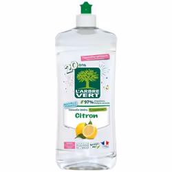 Liquide vaisselle citron main Hypoallergénique Ecolabel Arbre vert bien être 750 mL