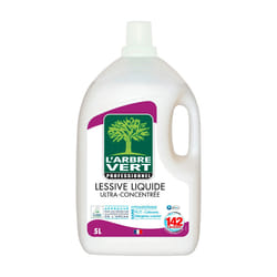 L'Arbre Vert Lessive Liquide Florale Ultra-Concentrée, Usage Professionnel pour un Nettoyage en Profondeur, Format de 5 Litres