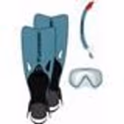Kit palmes réglable Masque et tuba - LONGBOARD - 42/45 Slope