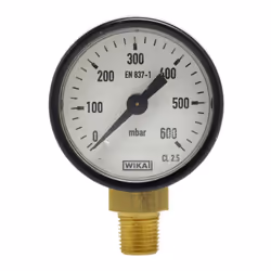 Présentation Manomètre 0-600 mbar Raccord vertical Mâle 10x100 Type RV600 Référence 5010005 Favex