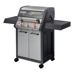 Favex - brasero - Barbecue Monroe Pro 3 Feux - 3 brûleurs dont 1 Tubo Zone - 2 tablettes - Couvercle avec fenêtre - Simple Clean - Switch Grid - Heat