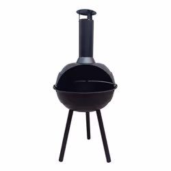 Cheminée d'extérieur Brasero Boule sur 3 pieds – Acier noir Créez une ambiance chaleureuse et conviviale dans votre jardin av ...
