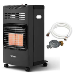 Chauffage dappoint gaz 4200 W Plio - FAVEX - Intérieur - Poêle à gaz Infrarouge - Tuyau et détendeur offerts - 40 m² Pliable Noir