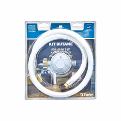 Kit PLANCHA ou CHAUFFAGE D'APPOINT comprenant :1 détendeur butane type 697 28 mbar1 flexible basse pression GPL 1m