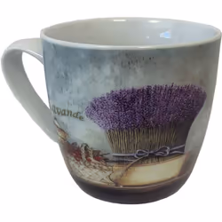 Tasse céramique parfum de Provence En céramique sérigraphiée Hauteur 8.5 cm - Diamètre 9 cm