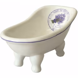 Baignoire Porte savon Lavande En céramique sérigraphiée dim : 14 x 7 x 7 cm