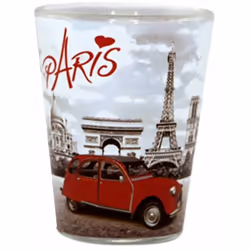 Mini verre Tequila Paris Verre Dim : H 6 cm